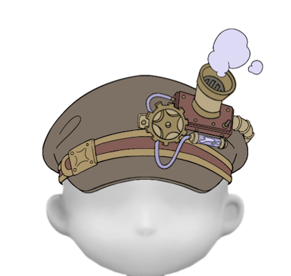 A steam-themed in-game hat